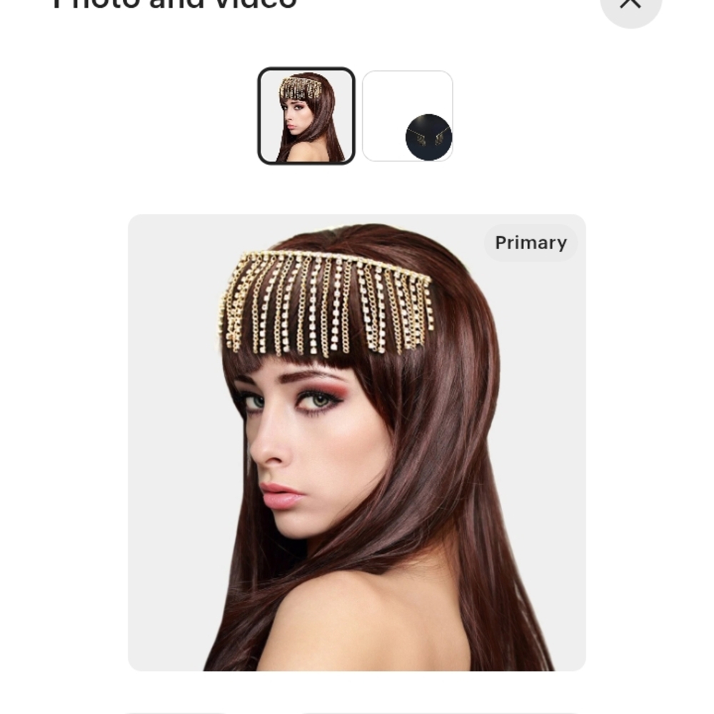 Elegant Gold Beaded Headpiece